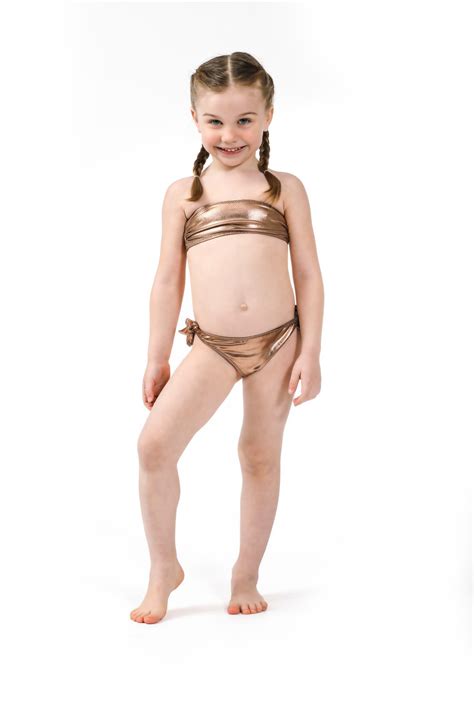 Bikini Laminato A Fascia Bambina Eden