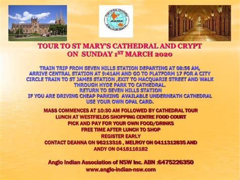 Tour to St Mary’s Cathedral & Crypt – Anglo-Indian Association of New ...