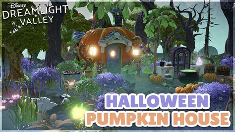 Halloween Pumpkin House Speed Build Disney Dreamlight Valley Youtube