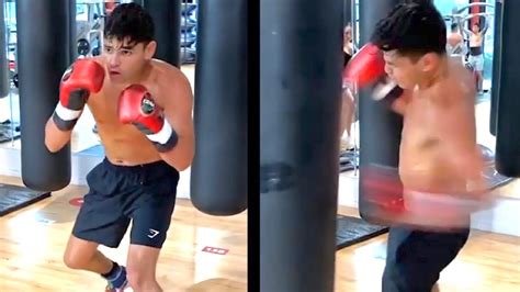 Ryan Garcia Perfecting His Killer Left Hook Training For Luke Campbell