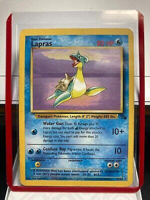 Vintage Wotc Wizards Pokemon Fossil Set Lapras Rare Used