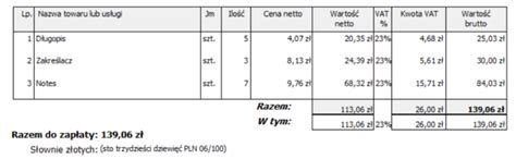 Przeliczanie Warto Ci Liczbowych Na Fakturach Vat Ksiegowosc Pl