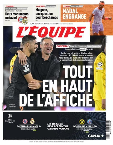 Revue De Presse Psg Luis Enrique Demb L D Fense