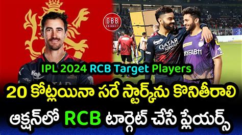 Rcb Target Players In Ipl Mini Auction Telugu Rcb Auction