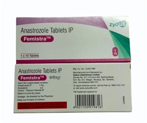 Femistra 1MG Anastrozole IP Tablets At Rs 38 Stripe Anastrozole