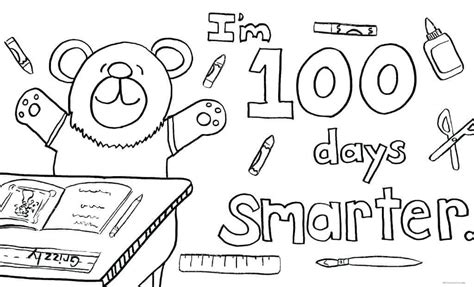 Free Printable 100 Days Of School Coloring Pages