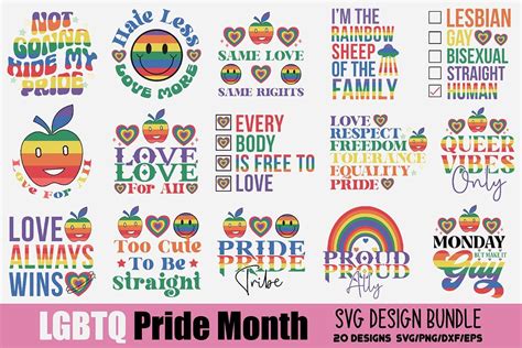 Lgbtq Pride Month Svg Bundle Bundle Creative Fabrica