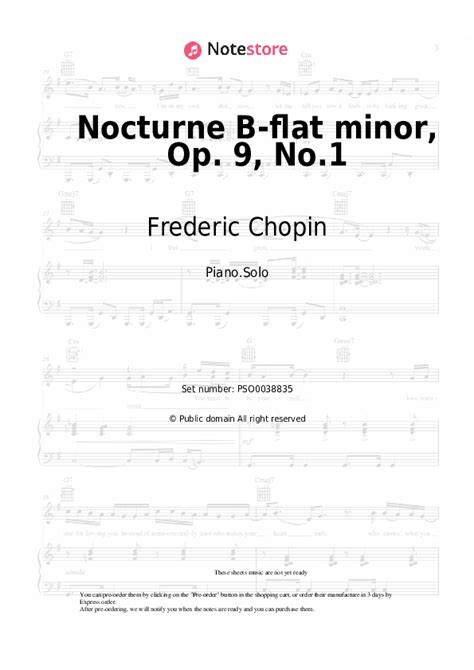 Nocturne B Flat Minor Op 9 No1 Piano Sheet Music Frederic Chopin In