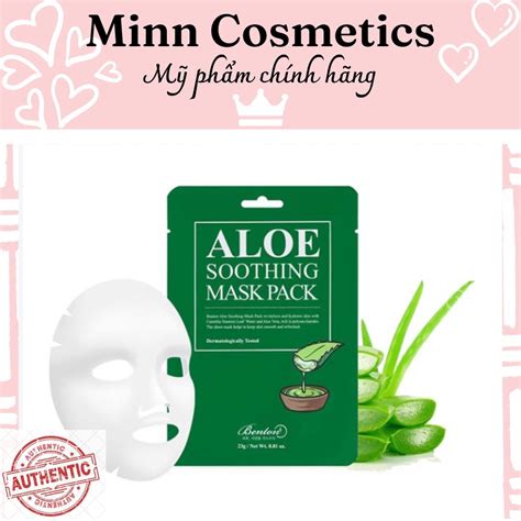 100 Auth Mặt Nạ Cấp Nước Làm Dịu Da Chiết Xuất Lô Hội BENTON Aloe