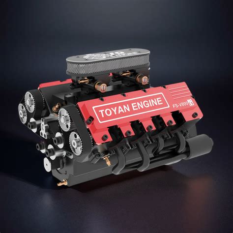 Diy V8 Engine Model That Run 28cc Gasolinenitro Engine Kit Fs V800