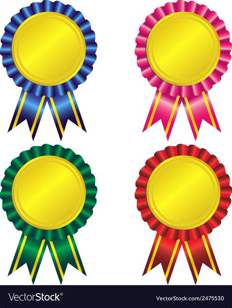 Set Of Award Ribbon Royalty Free Vector Image Vectorstock