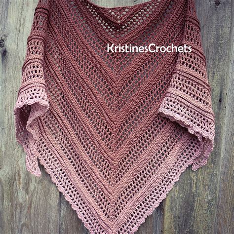 Ravelry Cocoa Latte Triangle Shawl Pattern By Kristines Crochets