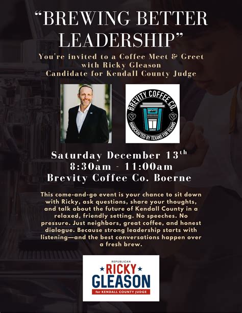 Coffee meet & greet with Ricky Gleason