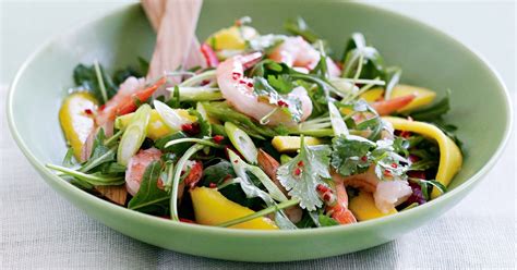 Prawn Mango And Rocket Salad With Chilli Dressing