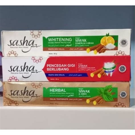 Jual Sasha Herbal Natural Antibacterial Siwak Dan Sirih Pasta Gigi