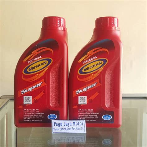 Oli Mesin Pertamina Mesran Super Liter Sae W Original Shopee