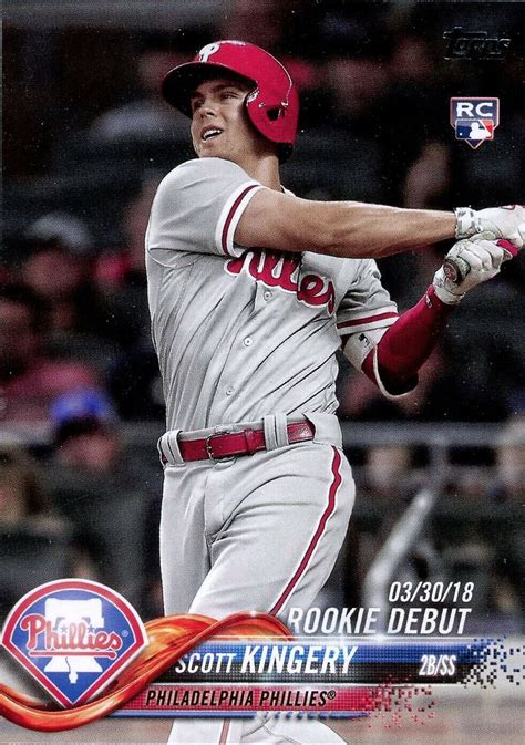 Topps Update Series Rookie Debut Batting Us Scott Kingery Rc