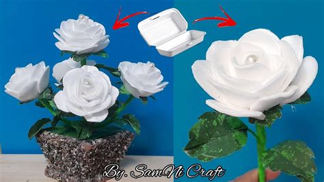 Cara Membuat Bunga Dari Styrofoam Kerajinan Dari Gabus Styrofoam