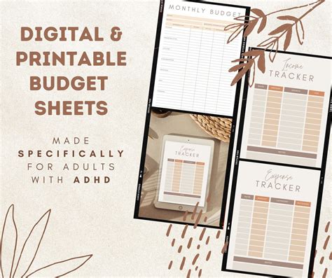 Digitalprintable Budget Planner For Adults With Adhd Etsy