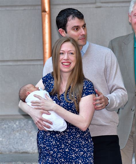 Chelsea Clinton's Baby Son Aidan Leaves the Hospital With His Parents
