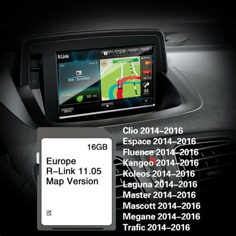 Cart O Sd Sat Nav Para Renault Megane Laguna Kangoo Carminat R Link