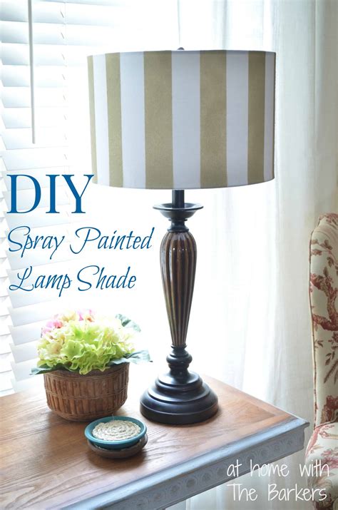 Diy Spray Painted Lamp Shade At Home With The Barkers