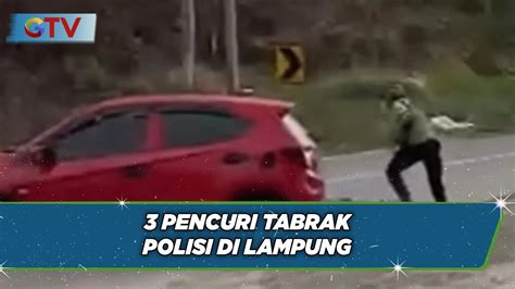 Viral Aksi Kejar Kejaran Mobil Pencuri Hingga Tabrak Polisi Di Lampung