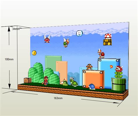 Diorama De Super Mario Bros Papercraft Gratis Papercraft Gratis