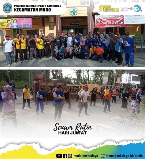 Senam Rutin Hari Jumat Kecamatan Modo Kabupaten Lamongan