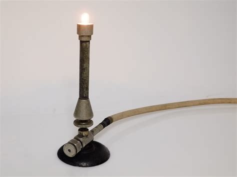 Cute Vintage Old Bunsen Burner Converted Into A Novalty Lamp With