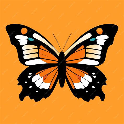 Premium Vector Monarch Butterfly Soaring Artistic Graphic