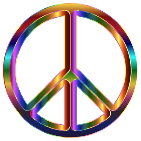 Chromatic Peace Sign Free Svg