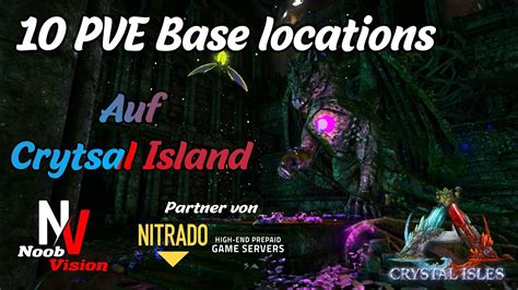 Top 10 PVE Base Locations Ark Crystal Isles Konsole PC Gameplay