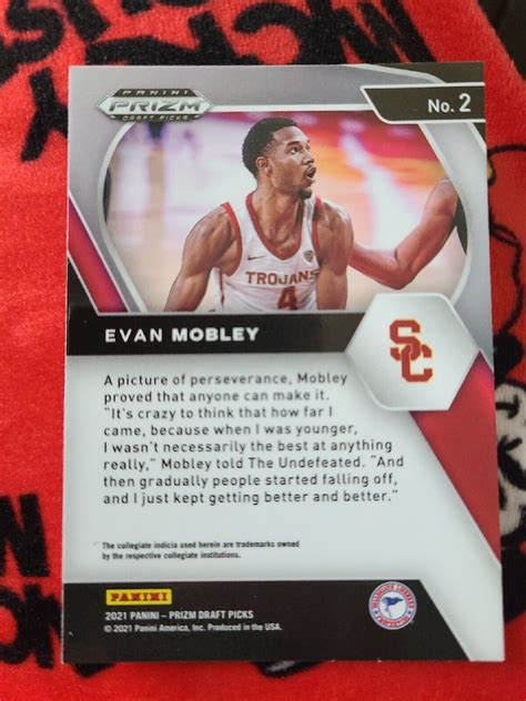 Panini Prizm Draft Picks Evan Mobley Rookie Silver Foil Mint