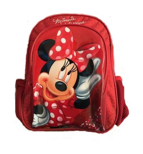 Mochila Pr Escola Cm Minnie Disney Vermelha Loja Da Crian A