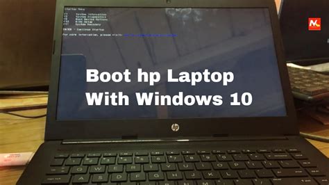 How To Boot Hp Laptop With Windows 10 Using Bootable Usb Drive Youtube