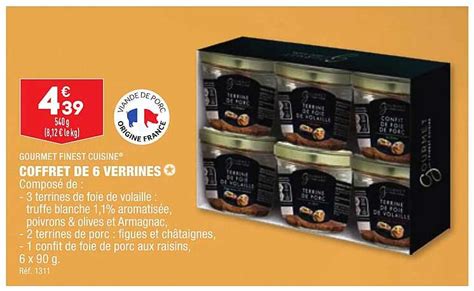 Promo Gourmet Finest Cuisine Coffret De Verrines Chez Aldi