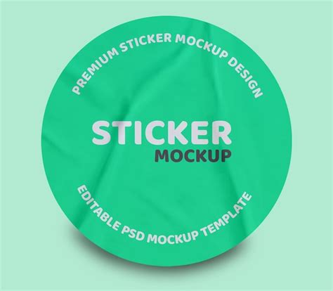 Premium Psd Promotional Sticker Mockup Psd Template