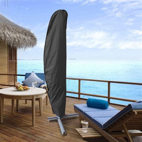 Garden Outdoor 9 11ft Offset Umbrella And Frame Cover Waterproof Cantilever Umbrellas Cover