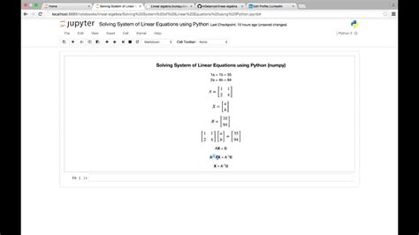 Solving System Of Linear Equations Using Python Linear Algebra Numpy