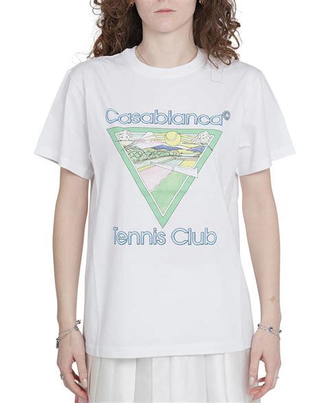 Casablanca Tennis Club Icon T Shirt White Editorialist