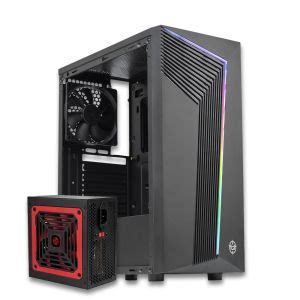 Gabinete Gamer TGT Stalker RGB Preto Fonte TGT Tomahawk 500W Preto