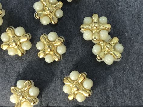 3/4 METALLIC Gold Buttons VINTAGE Sewing Button for Clothing / Metallic ...