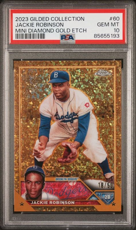 Jackie Robinson Topps Gilded Collection Mini Diamond Gold Etch