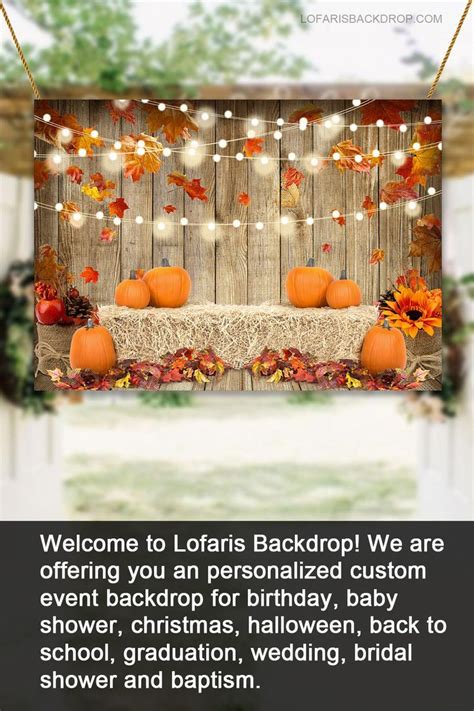 Red Maple Leaves And Pumpkin Wood Backdrop For Autumn Picture Backdrops