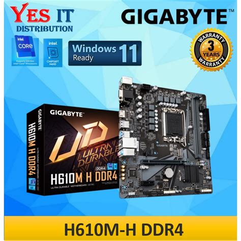 Gigabyte H610m H V2 Ddr4 Lga1700 Matx Motherboard Intel 12th And 13 Gen