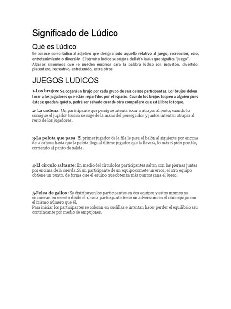 Significado De Lúdico Pdf