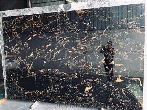 Fantasy Black Gold Flower Marble China Golden Black Marble From China