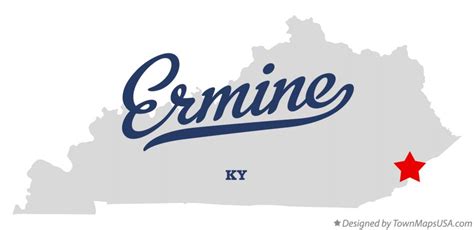 Map of Ermine, KY, Kentucky