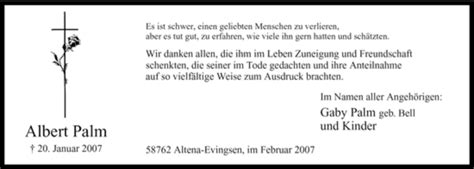 Traueranzeigen Von Albert Palm Trauer In NRW De